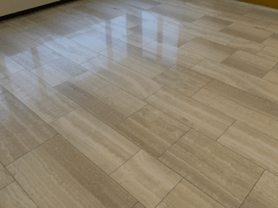 Travertin vloer reinigen en polijsten